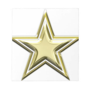 Gold Star 2 Layer Golden Stars Notitieblok