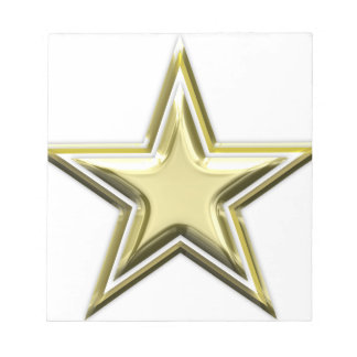 Gold Star 2 Layer Golden Stars Notitieblok
