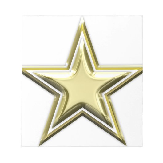 Gold Star 2 Layer Golden Stars Notitieblok (Voorkant)