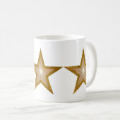 Gold Star 3 sterren mok wit (Voorkant rechts)