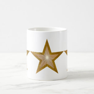 Gold Star 3 sterren mok wit