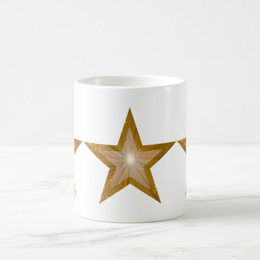 Gold Star 3 sterren mok wit (Center)