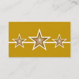 Gold Star 3 sterren visitekaartje goud