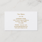 Gold Star 3 sterren visitekaartje wit (Achterkant)