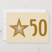 Gold Star '50'-verjaardagscamera Kaart (Voorkant)