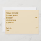 Gold Star '50'-verjaardagscamera Kaart (Achterkant)