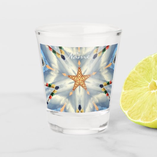 Gold Star Abstract design Thunder_Cove Shot Glas (Voorkant)