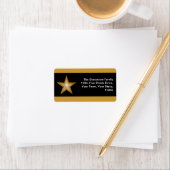 Gold Star-adreslabel zwart Etiket (Insitu)