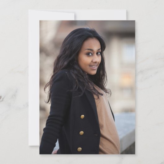 Gold Star-Afstuderen sparen de datum Save The Date (Achterkant)