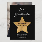 Gold Star-Afstuderen sparen de datum Save The Date (Voorkant / Achterkant)