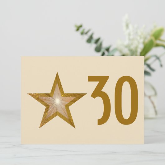 Gold Star 'Age' verjaardagscommure Kaart (Staand voorkant)