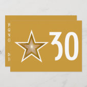 Gold Star 'Age' verjaardagsuitnodiging goud Kaart (Voorkant / Achterkant)