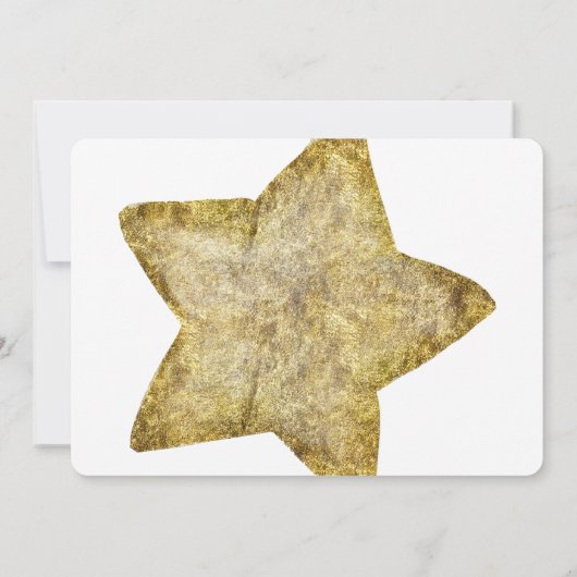 Gold Star-baby shower Kaart (Achterkant)