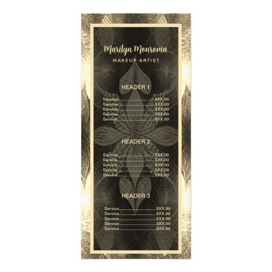 Gold Star Beauty Salon Reclamekaart (Voorkant)