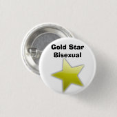 Gold Star Bisexual Badge Ronde Button 3,2 Cm (Voorkant /achterkant)