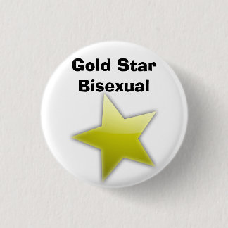 Gold Star Bisexual Badge Ronde Button 3,2 Cm