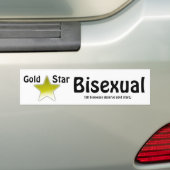 Gold Star Bisexual Bumpersticker (Op auto)