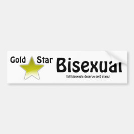 Gold Star Bisexual Bumpersticker