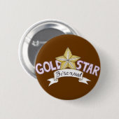 Gold Star Bisexual Button (Voorkant /achterkant)
