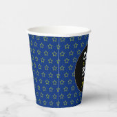 Gold Star/blauw dockingjaar Papieren Bekers (Rechts)