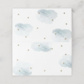 Gold Star & Blue Cloud Baby shower Blank Plaatskaartje (Buitenkant ongevouwen)