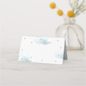 Gold Star & Blue Cloud Baby shower Blank Plaatskaartje (Voorkant)