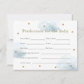 Gold Star & Blue Cloud Baby Voorspellingen Kaart (Voorkant)