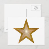 Gold Star briefkaart wit (Voorkant / Achterkant)