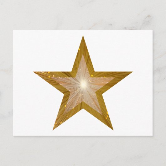 Gold Star briefkaart wit (Voorkant)