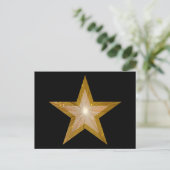Gold Star briefkaart zwart (Staand voorkant)
