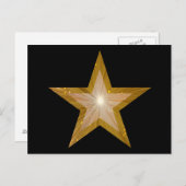 Gold Star briefkaart zwart (Voorkant / Achterkant)