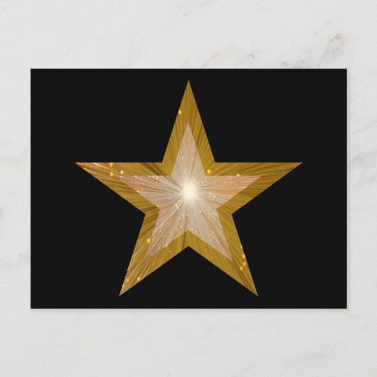 Gold Star briefkaart zwart (Voorkant)