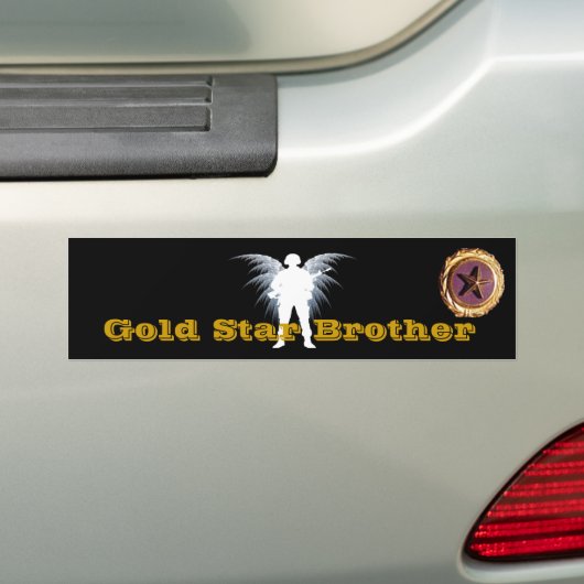 Gold Star Brother Bumpersticker (Op auto)