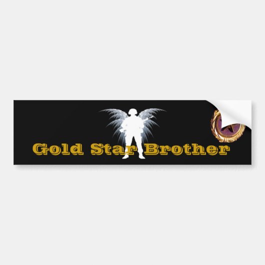 Gold Star Brother Bumpersticker (Voorkant)