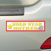 Gold Star-Bumpersticker - 1 ster Bumpersticker (Op auto)