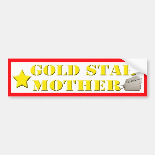 Gold Star-Bumpersticker - 1 ster Bumpersticker (Voorkant)