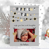 Gold Star Bunting Banner | Nieuwjaarsfoto Feestdagenkaart