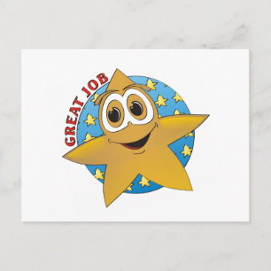 Gold Star Cartoon Briefkaart
