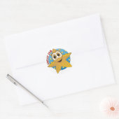 Gold Star Cartoon Ronde Sticker (Envelop)