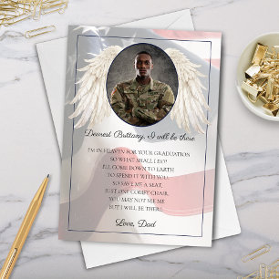 Gold Star Child Afstuderen Kaart met fotovleugels