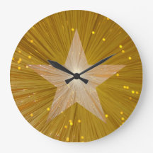 Gold Star clock round