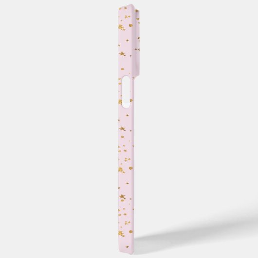 Gold Star Confetti Blush Pink Case-Mate iPhone Case (Achterkant / Rechts)