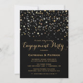Gold Star Confetti Engagement Party - Uitnodiging (Voorkant)