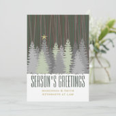 Gold Star Corporate Business Holiday Feestdagenkaart (Staand voorkant)