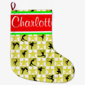 GOLD STAR DANSER GEPERSONALISEERDE KERSTKOUS GROTE KERSTSOK (Voorkant)