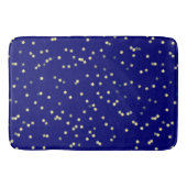 Gold Star Design op blauw Badmat (Voorkant)