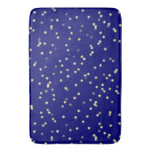 Gold Star Design op blauw Badmat (Voorkant Verticaal)