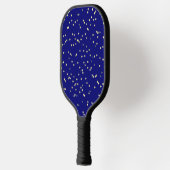 Gold Star Design op blauw Pickleball Paddle (Links)