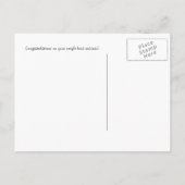 Gold Star Diet Fitness Gefeliciteerd Certificaat Briefkaart (Achterkant)