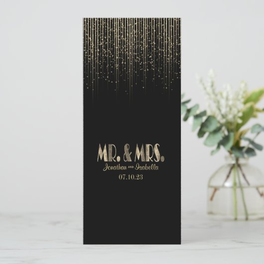 Gold Star Douche Trouwprogramma Programmakaart (Staand voorkant)